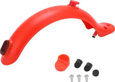 Image de Protection arrière pour scooter électrique, avec crochet et feu arrière, compatible avec les accessoires Xiaomi Mijia M365, de couleur rouge