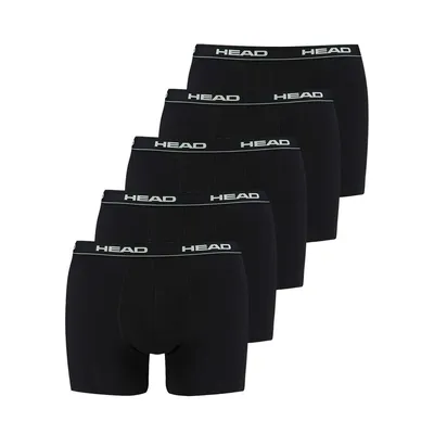 Produktbild von HEAD Herren Boxershort, 5er Pack - Baumwoll Stretch, Athletic Fit, einfarbig Schwarz L