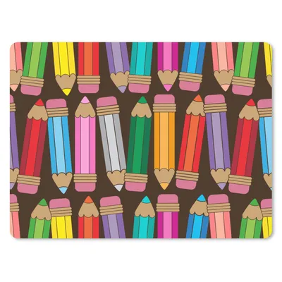 Produktbild von MuchoWow® Mauspad Mousepad Bleistift - Muster - Abstrakt - Regenbogen 23x19 cm - Mousepads - Maus Mat - Pad - Mausunterlage - Schreibtischunterlage - Mauspad
