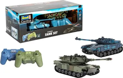Produktbild von Mooser T-Trade Battlefield Panzer Set - 2 modellige RC-Panzer 1:52 mit 2.4 GHz Steuerung für Kinder ab 8 Jahren