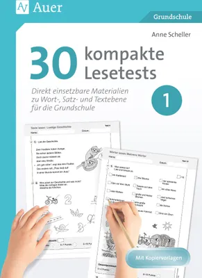 Produktbild von 30 kompakte Lesetests für Klasse 1
