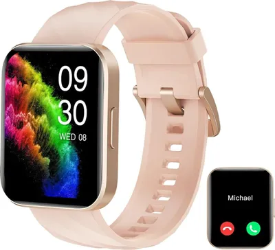 Produktbild von Smartwatch Damen Herren mit Telefonfunktion, Schrittzähler mit Herzfrequenz,Messung, Schlafüberwachung, Nachrichten, mehrere Trainingsmodi Android IOS