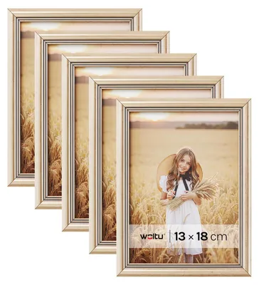 Fotolijst Goud Set 5er-Pack 13x18cm Holzrahmen