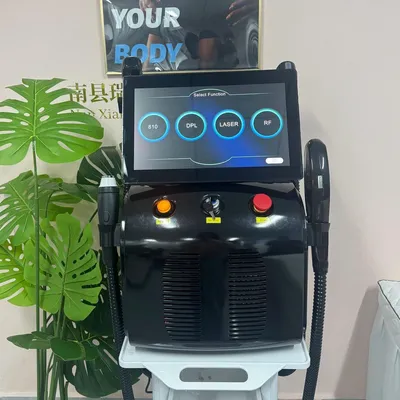 Image de Épilateur laser 4 en 1 - Appareil d'épilation diode portable avec 5000 W et écran tactile LCD