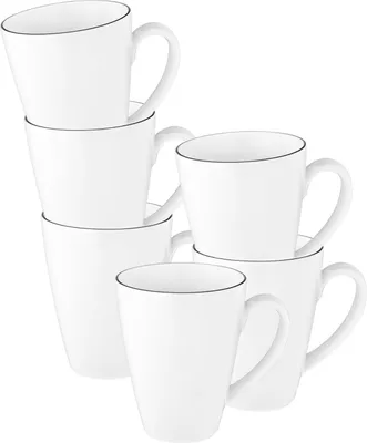 Produktbild von Seltmann Weiden Lido Black Line Kaffeebecher Tambel 350 ml 6er Set