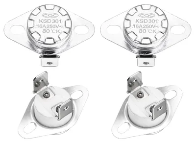 KSD301 Thermostat 80 °C 16A N.O. 4 Stück Keramik