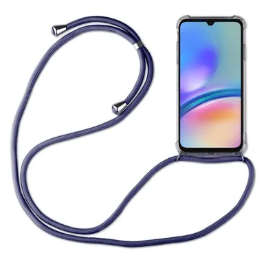 Produktbild von Handykette für Samsung Galaxy A05s Handyhülle mit Band Case TPU Hülle mit Kordel Blau