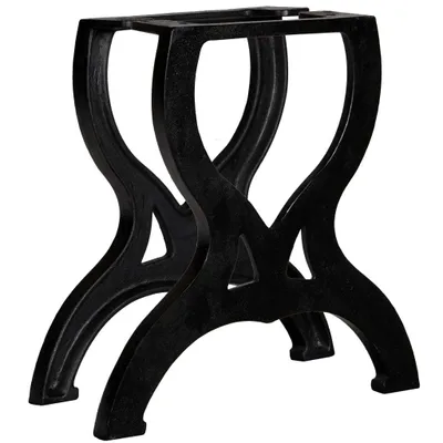 Image de Pied de table basse 2 pcs Cadre en X Fonte
