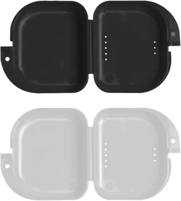 Produktbild von 2-teilige Box für moderne Zahnspangen für Kinder (Glitzer)
