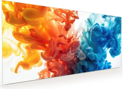 Produktbild von Küchenrückwand Spritzschutz Glas mit Motiv Farbige_ Wirbel 40 x 40 cm