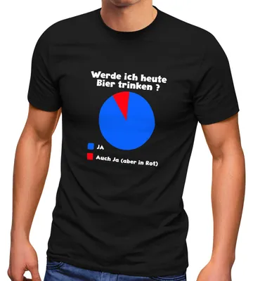 Produktbild von Herren T-Shirt Werde ich heute ein Bier trinken Fun-Shirt Saufen Spruch lustig Junggesellenabschied Moonworks® schwarz L