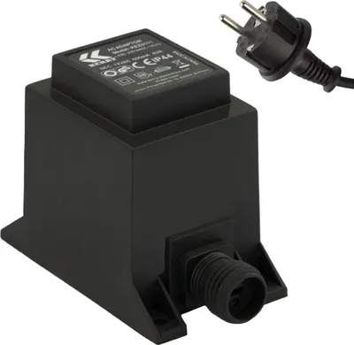 Produktbild von Netzteil 6 Watt IP44 | LED-Trafo | Transformator 230V auf 12V, Netzkabel 2-Pin-Stecker, Netzstecker 2 Polig, 12V Adapter, Netzteil-Adapter, Netzgerät, Netzadapter, Niederspannung für LED-Lichterketten