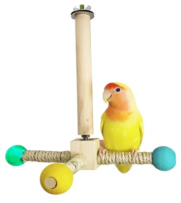 Productafbeelding van Speelgoedvogels, houten carrousel, zitstokken voor parkieten