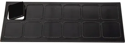 Produktbild von Magnetische Symbole Quadrat 19x19mm VE=12 Stück schwarz