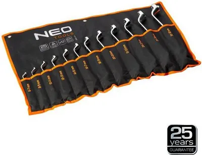 Zdjęcie produktu dla NEO TOOLS Klucze oczkowe odgięte 6-32 mm, zestaw 12 szt.