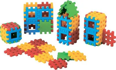 Produktbild von MARIOINEX | Konstruktionsspielzeug WAFEL 48 - 48 Teile - Sicher und kreativ - Für Kinder ab 2 Jahren
