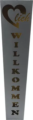 Produktbild von Dekosäule Gartensäule "Herzlich Willkommen" Metall #639