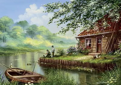 Image de ART PUZZLE Puzzle de pêche du soir 500 pièces