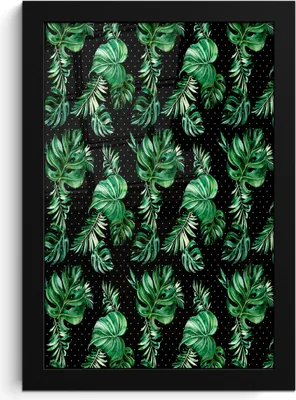 Produktbild von MuchoWow® MuchoWow® Gerahmtes Poster Blumen - Blätter - Monstera 20x30 cm - Poster mit zchwarzem Bilderrahmen - Drucken - Bilder Poster im Rahmen