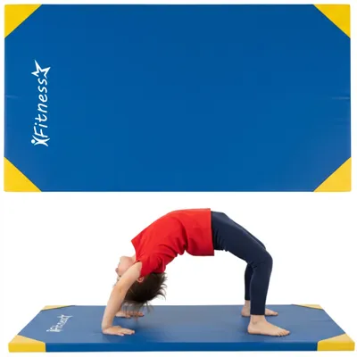 Zdjęcie produktu dla MATERAC GIMNASTYCZNY SZKOLNY NIEBIESKI BLUE 200 x 120 x 5 CM FITNESS-STAR