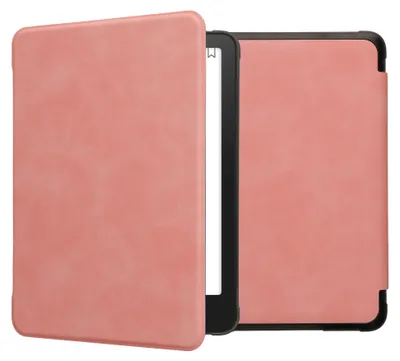 Produktbild von kwmobile Hülle kompatibel mit Amazon Kindle Paperwhite (2024)/Colorsoft - Kunstleder eReader Schutzhülle Cover Case - Altrosa