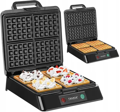 Obrázek produktu pro Výkonný vaflovač pro 4 křupavé vafle RYCHLÝ OHŘEV 1500 W