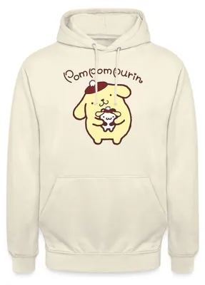 Produktbild von Spreadshirt Pompompurin & Muffin Verkleidet Uni Hoodie, S, Vanille-Milchshake