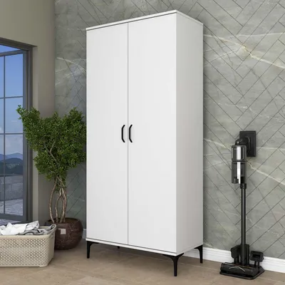 Image de Skye Decor, Armoire de salle de bain de haute qualité (lot de 3), blanche, 90 x 198,6 x 45 | Qualité E1