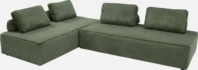 Produktbild von sweeek - 2er-Set modulare 2-Sitzer Sofas mit Cordbezug - Grün