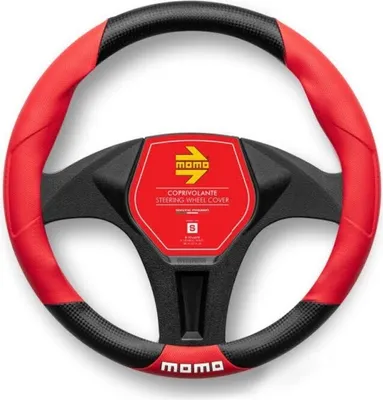 Obrázek produktu pro Momo SWC016BR TUNING Potah volantu protiskluzový Ø38-39cm Černý/červený Potah volantu
