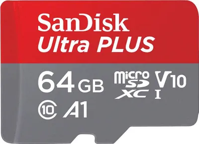 Obrázek produktu pro SANDISK MicroSDXC Ultra Plus 64GB 150MB/s A1 C10 UHS-1