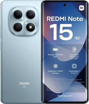 Immagine prodotto di Xiaomi Redmi Note 15 5G Glacier Blue - 17.2 cm (6.77") 8 GB 256 GB 5520 mAh Blue