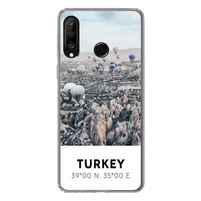 Produktbild von MuchoWow® Handyhülle Schutzhülle Hülle für Huawei P30 Lite Türkei - Felsen - Luftballons Silikon Softcase Handy Hülle - Handyhülle