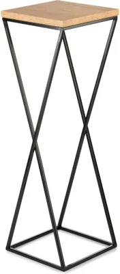Zdjęcie produktu dla HowHomely Nowoczesny stojak na rośliny, metalowy stojak na kwiaty czarny 70 cm wysokości - stojak na kwiaty do domu