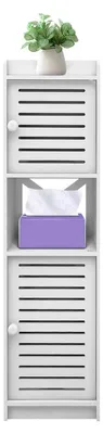 Produktbild von Badezimmerschrank Schmal 22 x 20 x 75 cm Weiß PP