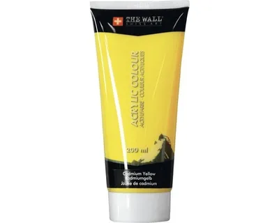 Produktbild von Hochwertige Künstler-Acrylfarbe gelb 200 ml, wasserverdünnbar, schnelltrocknend