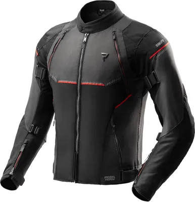 Produktbild von Rebelhorn Swift wasserdichte Motorrad Textiljacke, schwarz/grau/rot, S