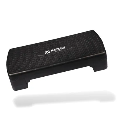 Produktbild von Matchu Sports Verstellbarer Aerobic Step / Stepper - 2 Stufen 9 cm / 14 cm - Steppbrett - Steppbench - Step Trainer - Fitness Stepper rutschfest