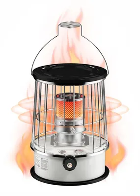 Produktbild von Tragbarer Petroleumofen 2600W – Mobiler Kerosinheizer mit Tragetasche, Kippschutz, Sauerstoffsensor & Stufenloser Temperaturregelung – Ideal als Notheizung, fürs Camping, Gartenhaus oder Werkstatt