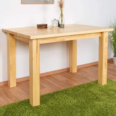 Produktbild von Massivholz Esstisch 80x120 cm Kiefer, Farbe: Natur