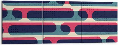 Produktbild von Bild auf Leinwand - Leinwandbild - 3 Teile - Abstraktion Muster Modern - 150x50cm - Wand Bild - Wanddeko - Wandbilder - Leinwanddruck - Bilder - Wanddekoration - Leinwand bilder - CA150x50-4200