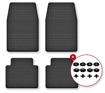 Obrázok produktu pre Gumové vaničkové autokoberce pre: Suzuki Samurai 1981-1998 terénne čierne 4 ks s úchytmi