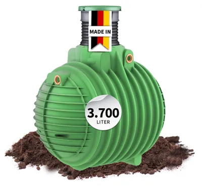 Productafbeelding van GARANTIA COLUMBUS retentiecisterne 3700 L incl. telescoop-schacht en PE-deksel, AI-gegenereerde afbeelding