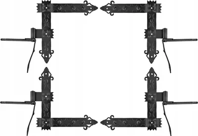 Produktbild von Scharnier GurtbandScharnier Winkelscharnier FEINZ - 350 mm - Retro-Design - Robuste Qualität für langlebige Nutzung - 4 Stück