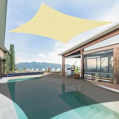 Obrázek produktu pro Obdélníková voděodolná markýza, 3 x 4 m, ochrana proti UV záření, do zahrady, na balkon