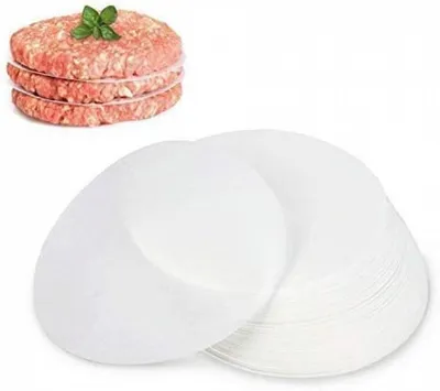Produktbild von 500 Blatt Antihaft-Backpapier für Hamburger, Hackfleisch, Steaks – 11 cm Durchmesser