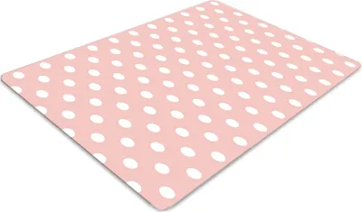 Obrázek produktu pro Podložka pod kancelářskou židli 120 cm x 90 cm Podložka pod kancelářskou židli - bílé tečky