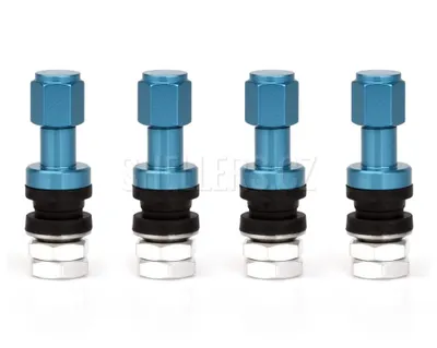 Obrázek produktu pro Ventil kovový JRAV2-BL, Ø 11,5mm, hliníkový, modrý, délka 42mm, sada 4ks