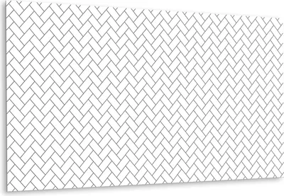 Produktbild von Deko Aufkleber Bodenbeläge PVC für die Küche Wandaufkleber Selbstklebende , Weißes Fischgrätenmuster - 100 cm x 50 cm