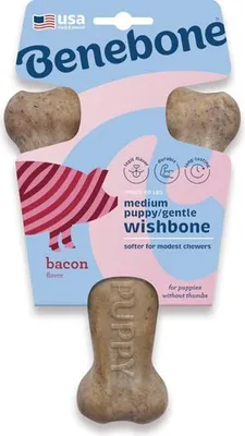 Productafbeelding van Benebone Puppy Wishbone, varkensvlees smaak, maat M
